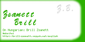 zsanett brill business card